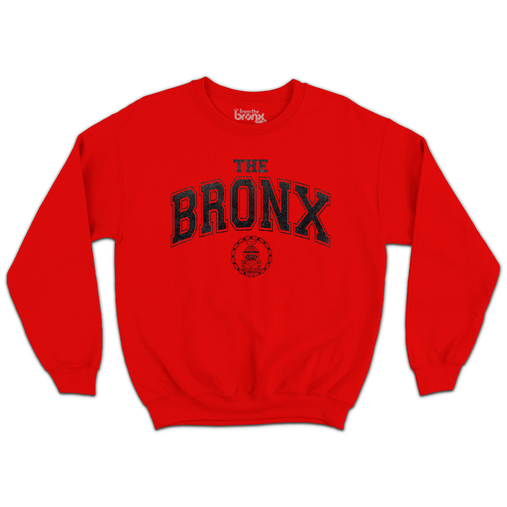 Bronx Collegiate Mid Weight Crewneck Red Front