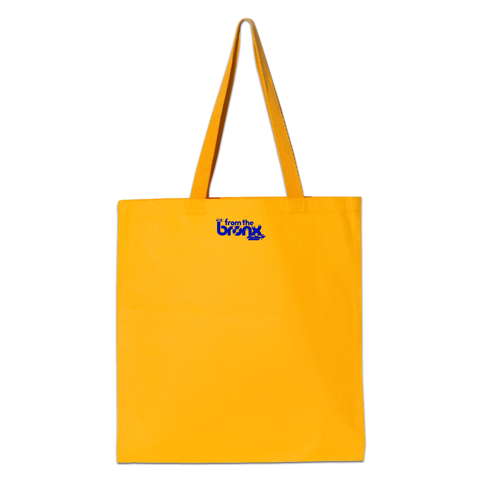 Bronx Collegiate Tote Back in Blue on Gold