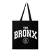 Bronx Collegiate Tote Front in White on Black