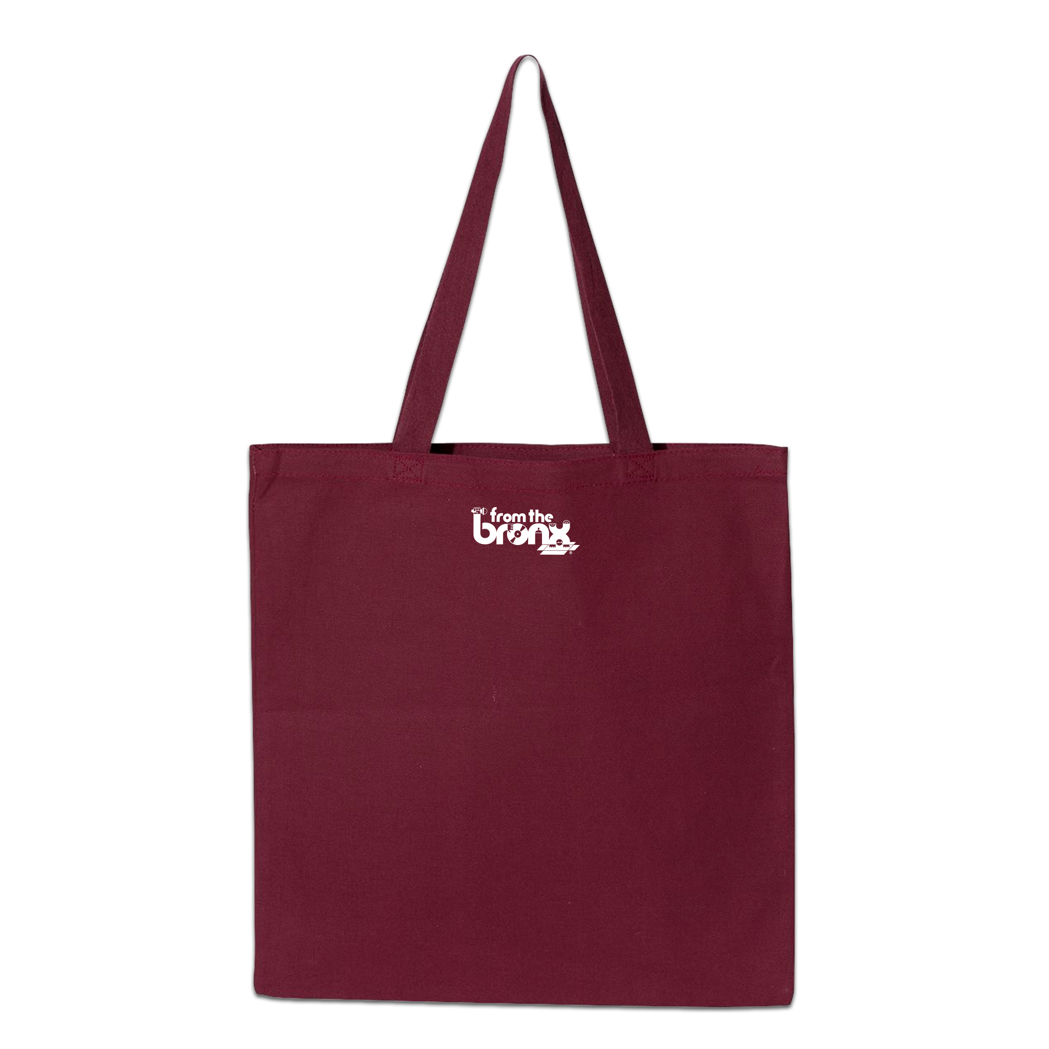 Bronx Collegiate Tote Back in White on Maroon