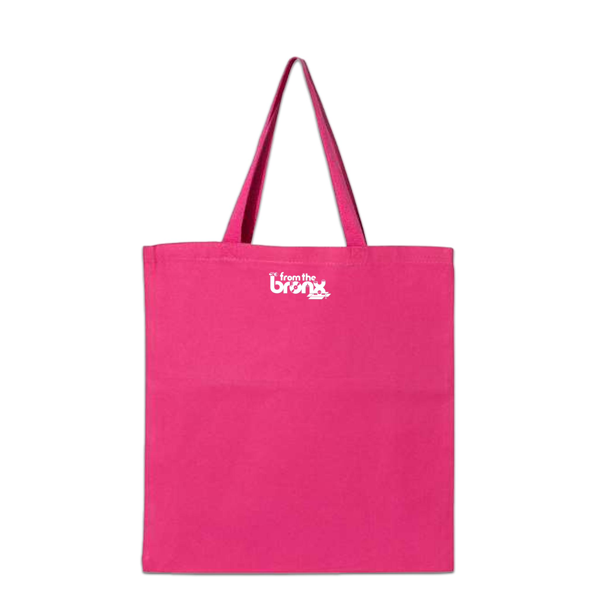 Bronx Collegiate Tote Back in White on Pink