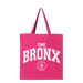 Bronx Collegiate Tote Front in White on Pink