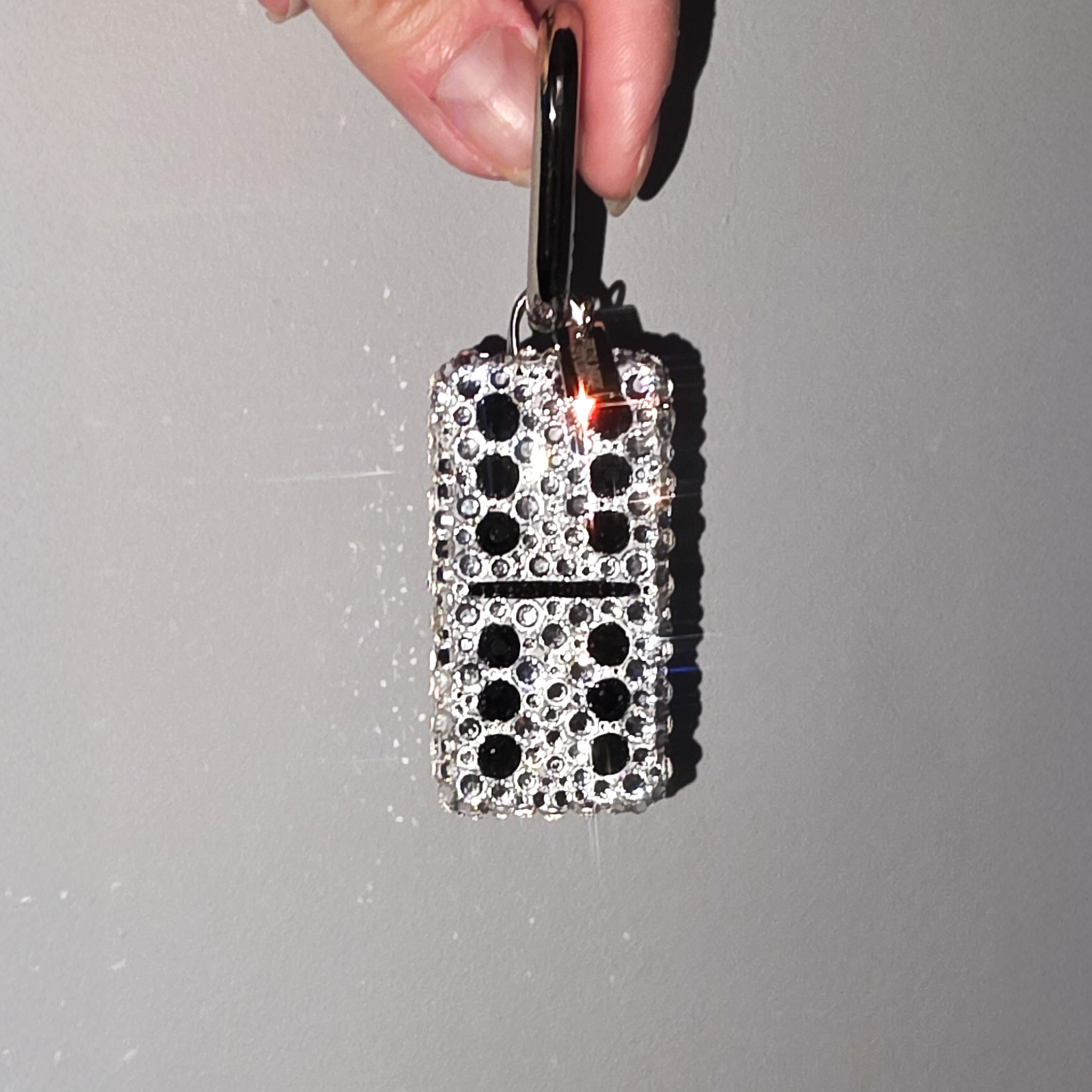 "Papa" Crystal Domino Bag Charm & Keychain Tile Combination 6:6