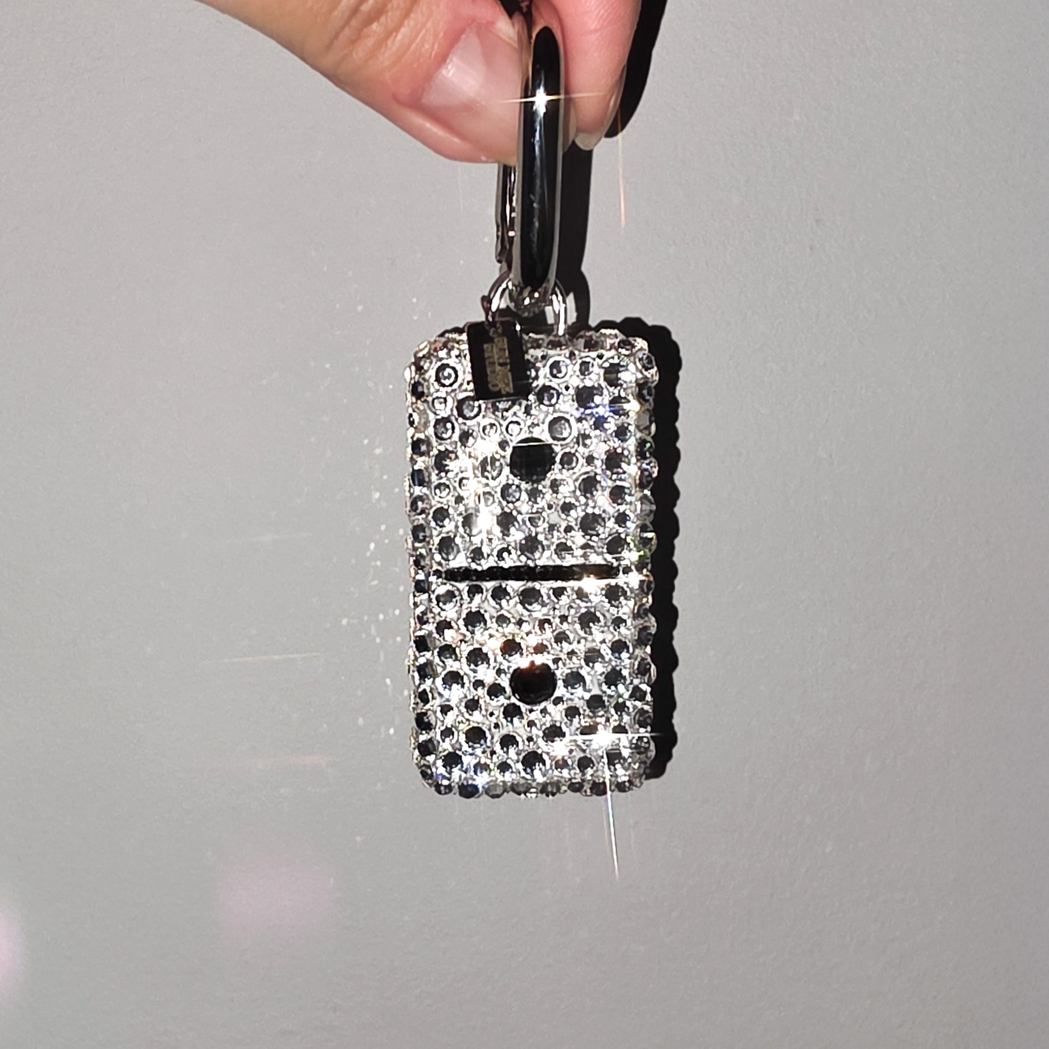 "Papa" Crystal Domino Bag Charm & Keychain Tile Combination 1:1