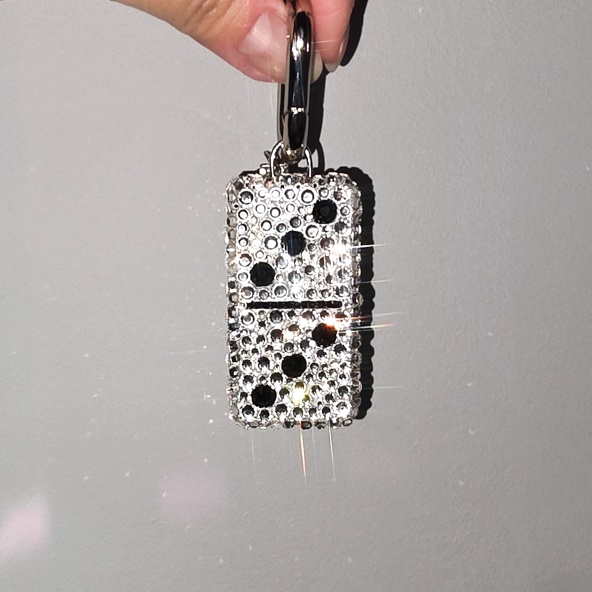 "Papa" Crystal Domino Bag Charm & Keychain Tile Combination 3:3