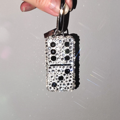 "Papa" Crystal Domino Bag Charm & Keychain Tile Combination 6:3