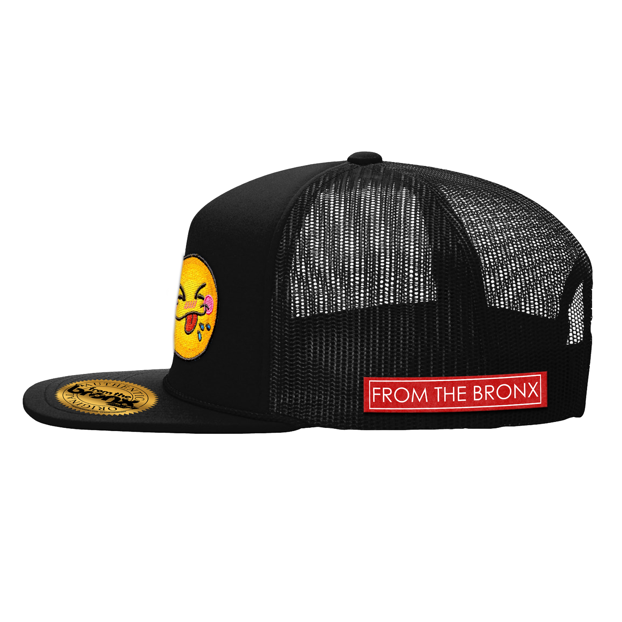Bronx Cheer Black Trucker Hat Side