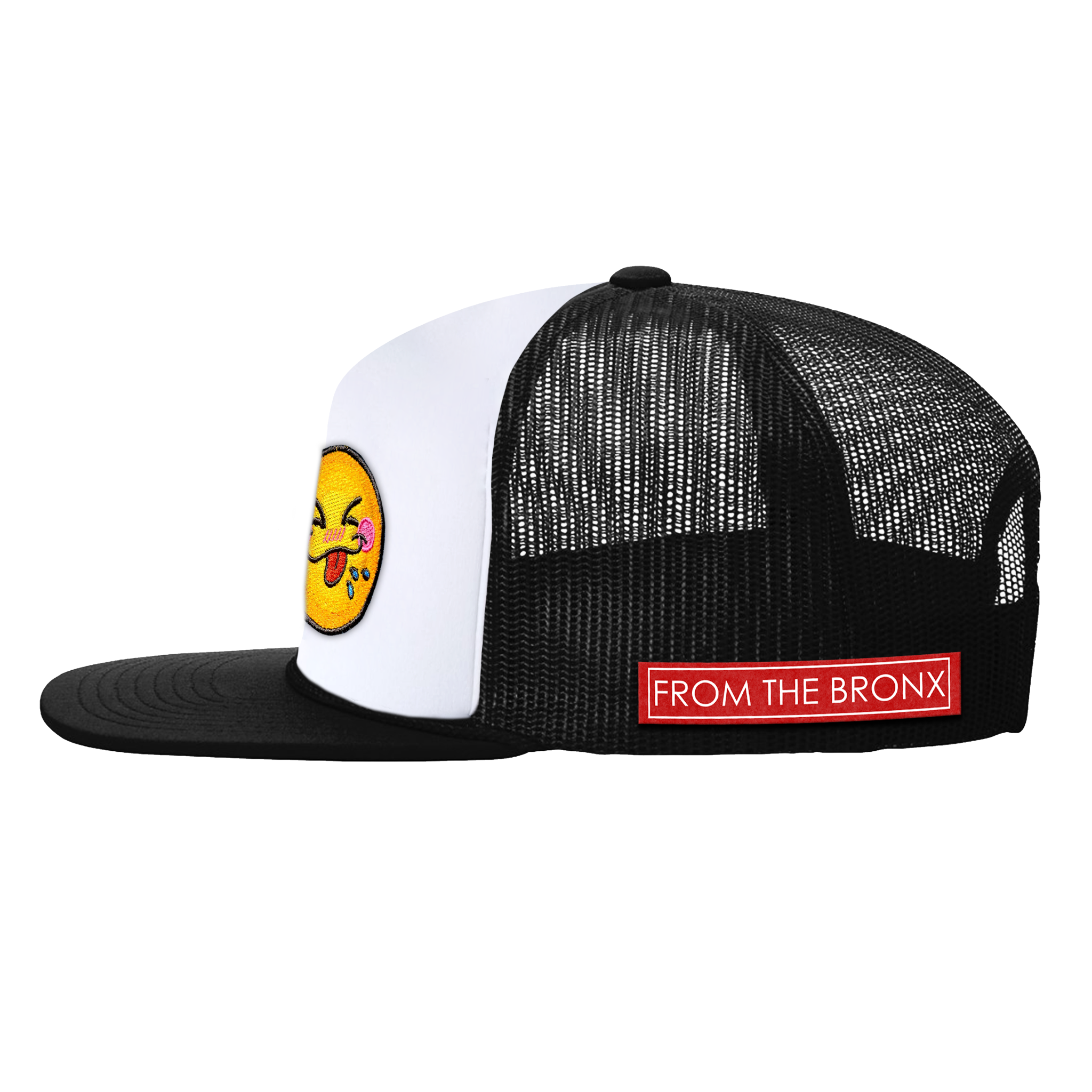 Bronx Cheer Youth Trucker Hat White & Black Side