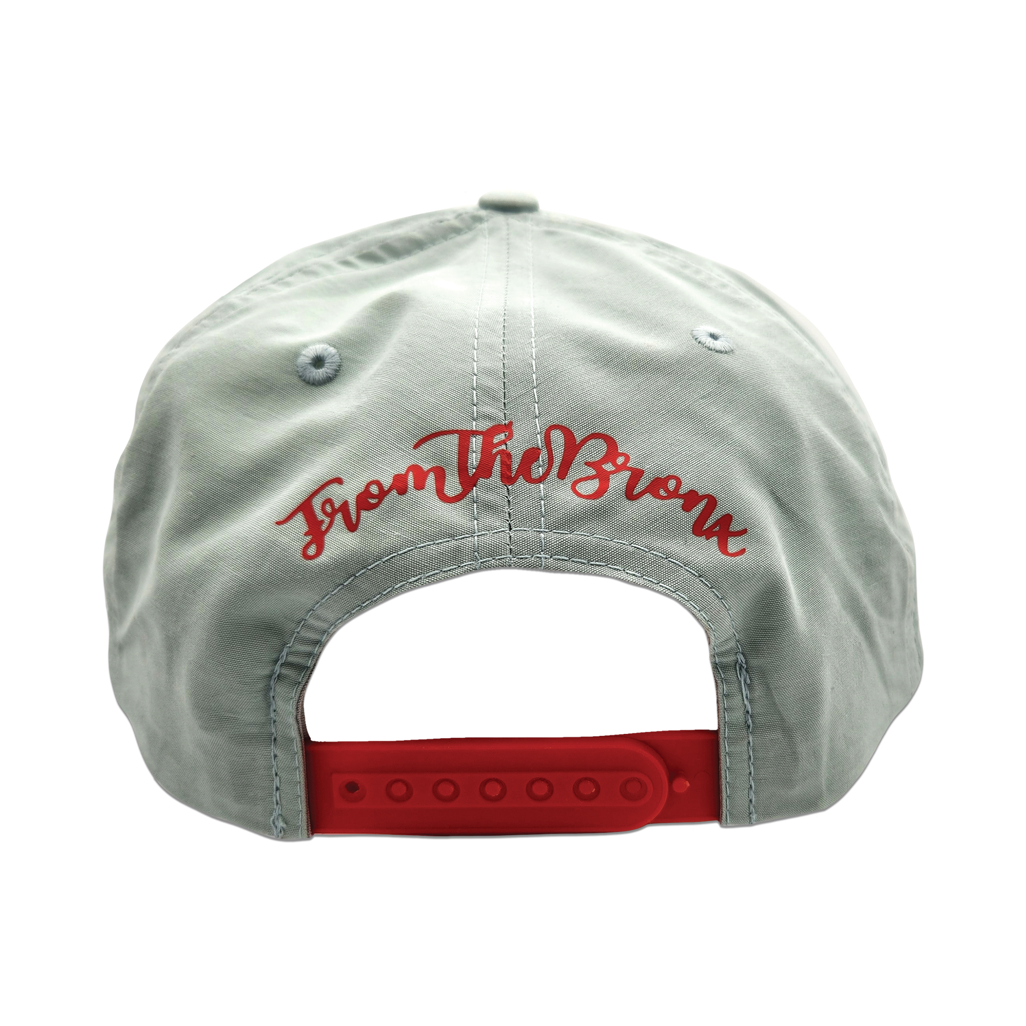Boogie Down Bronx Seafoam Green Granddad Hat (Red Logo) Back