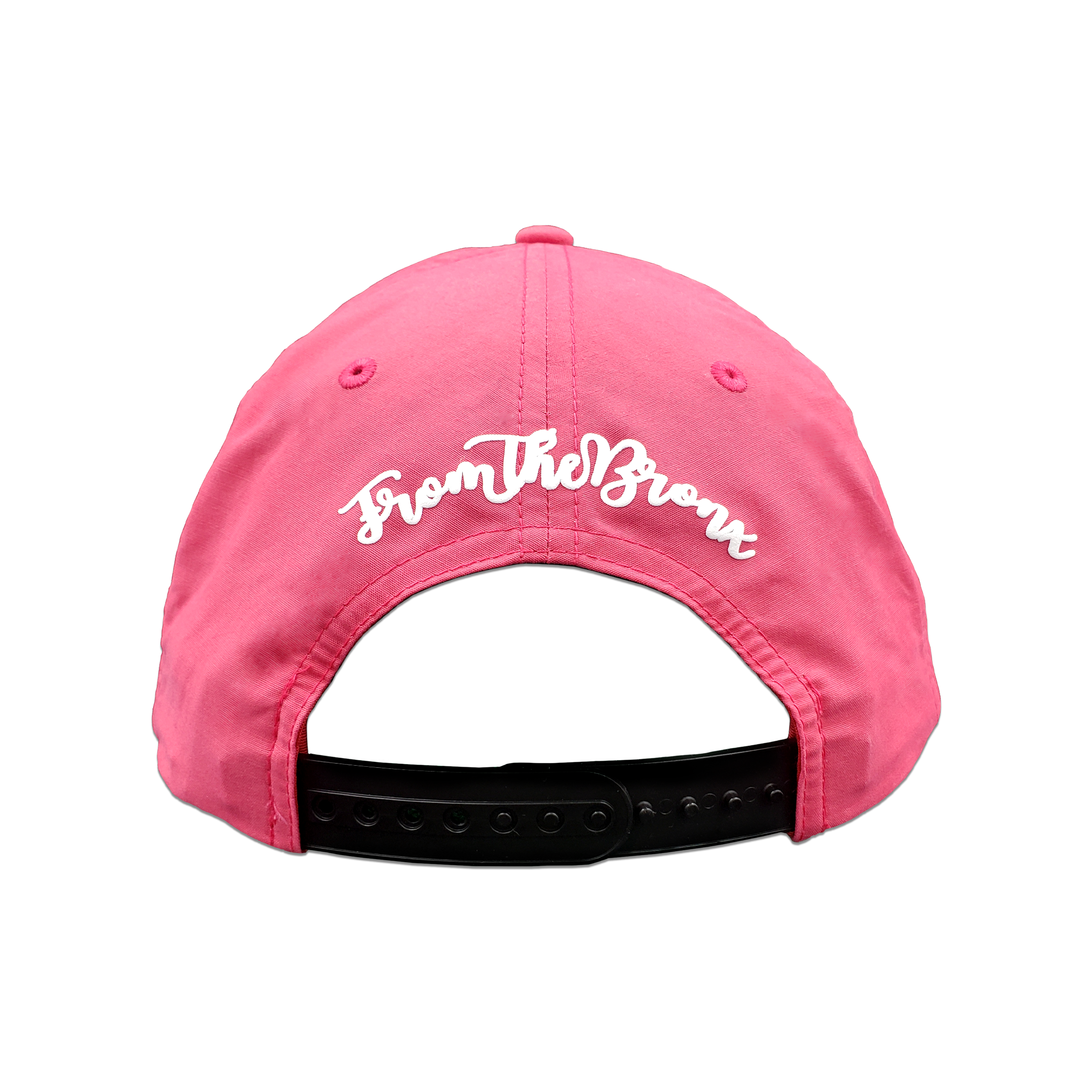Boogie Down Bronx Pink Granddad Hat (White Confetti Logo) Back