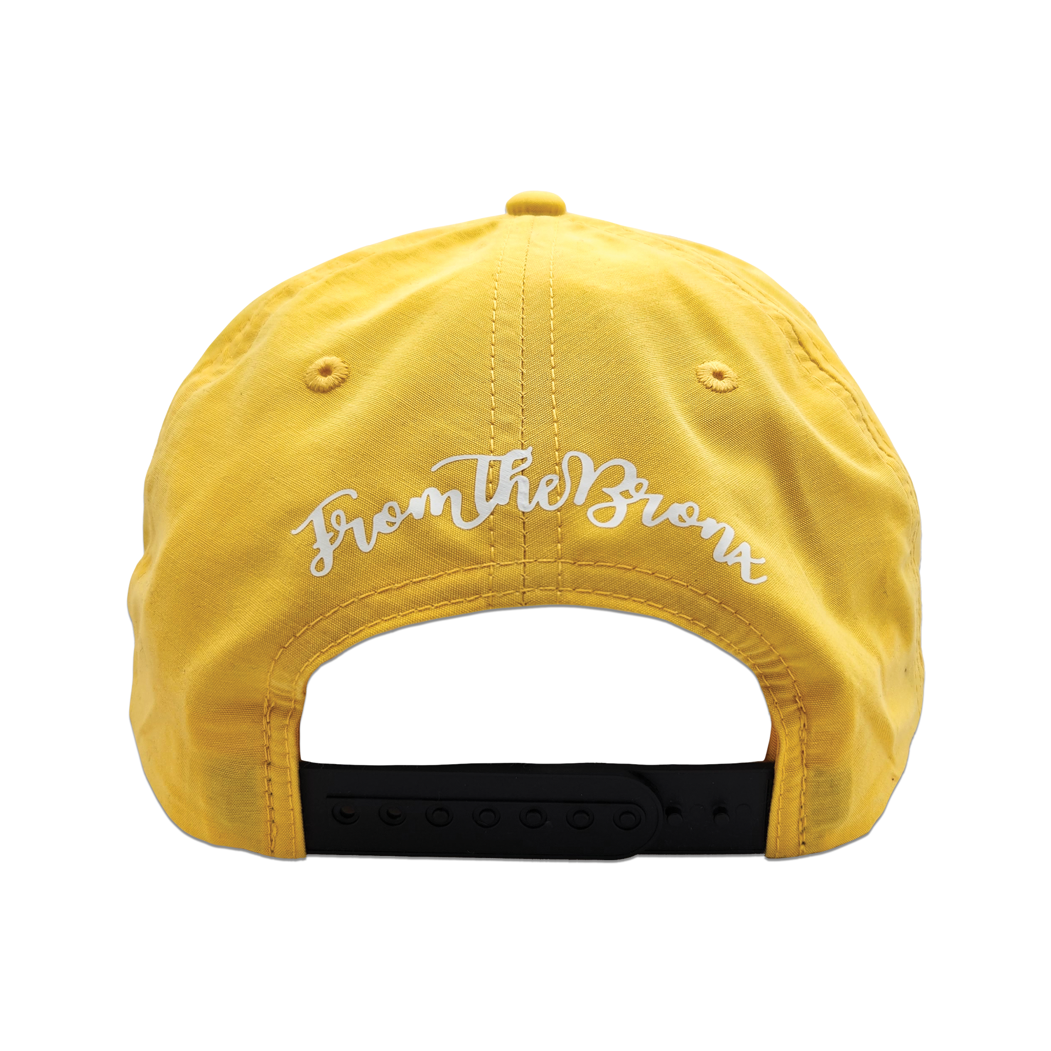 Boogie Down Bronx Yellow Granddad Hat (White Confetti Logo) Back