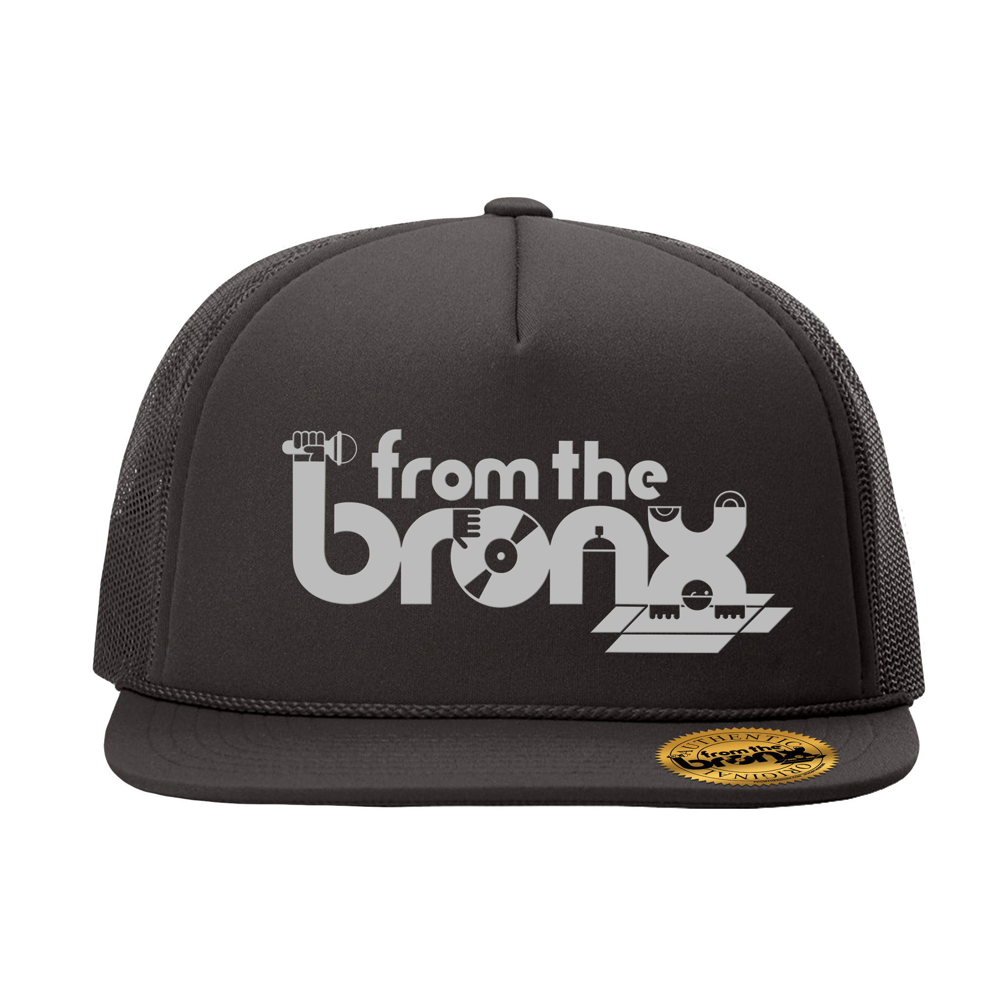From The Bronx Reflective Logo Trucker Hat Front
