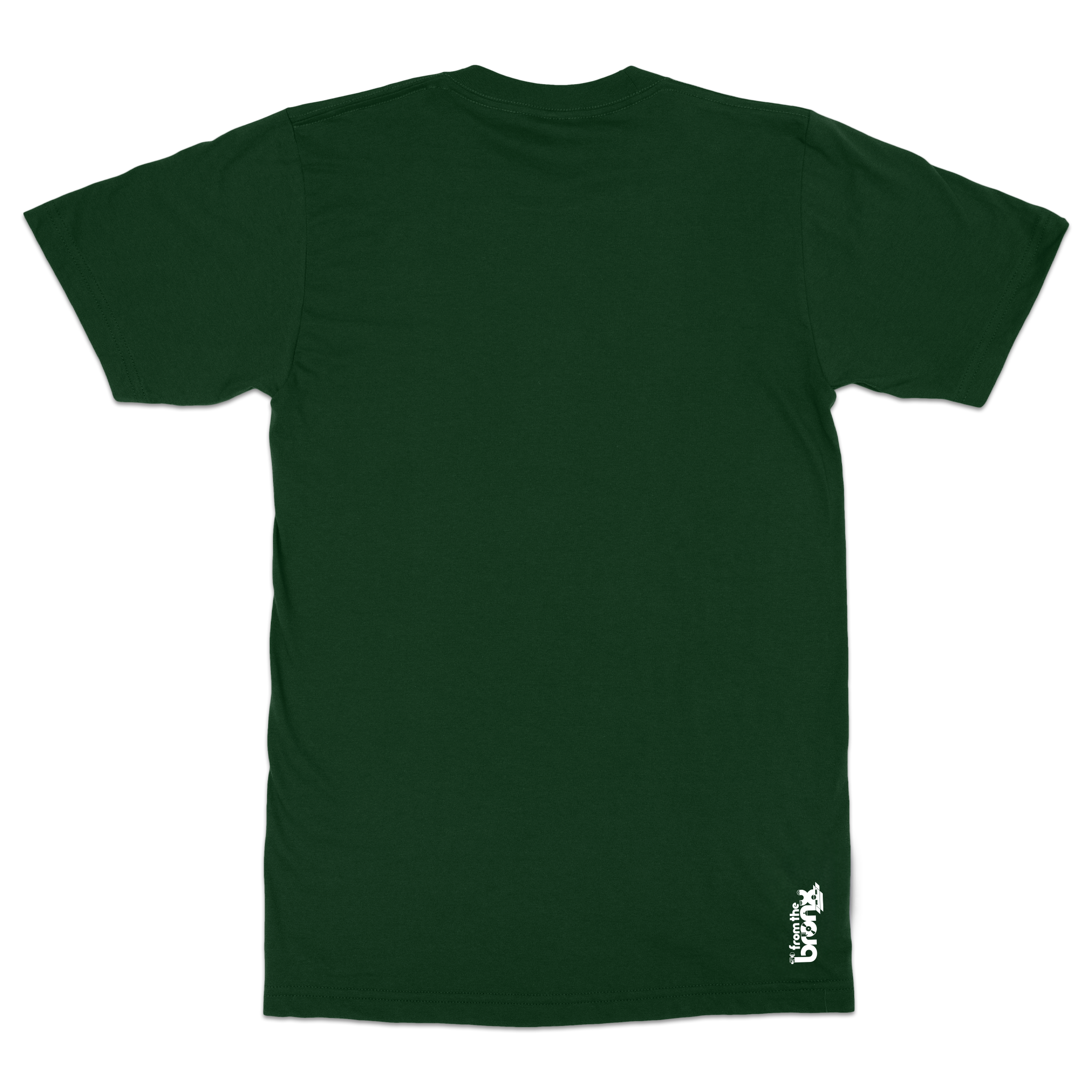 Bronx Collegiate Forest Green T-Shirt (White Logo) Back