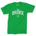 Bronx Collegiate Kelly Green T-Shirt (White Logo) Front
