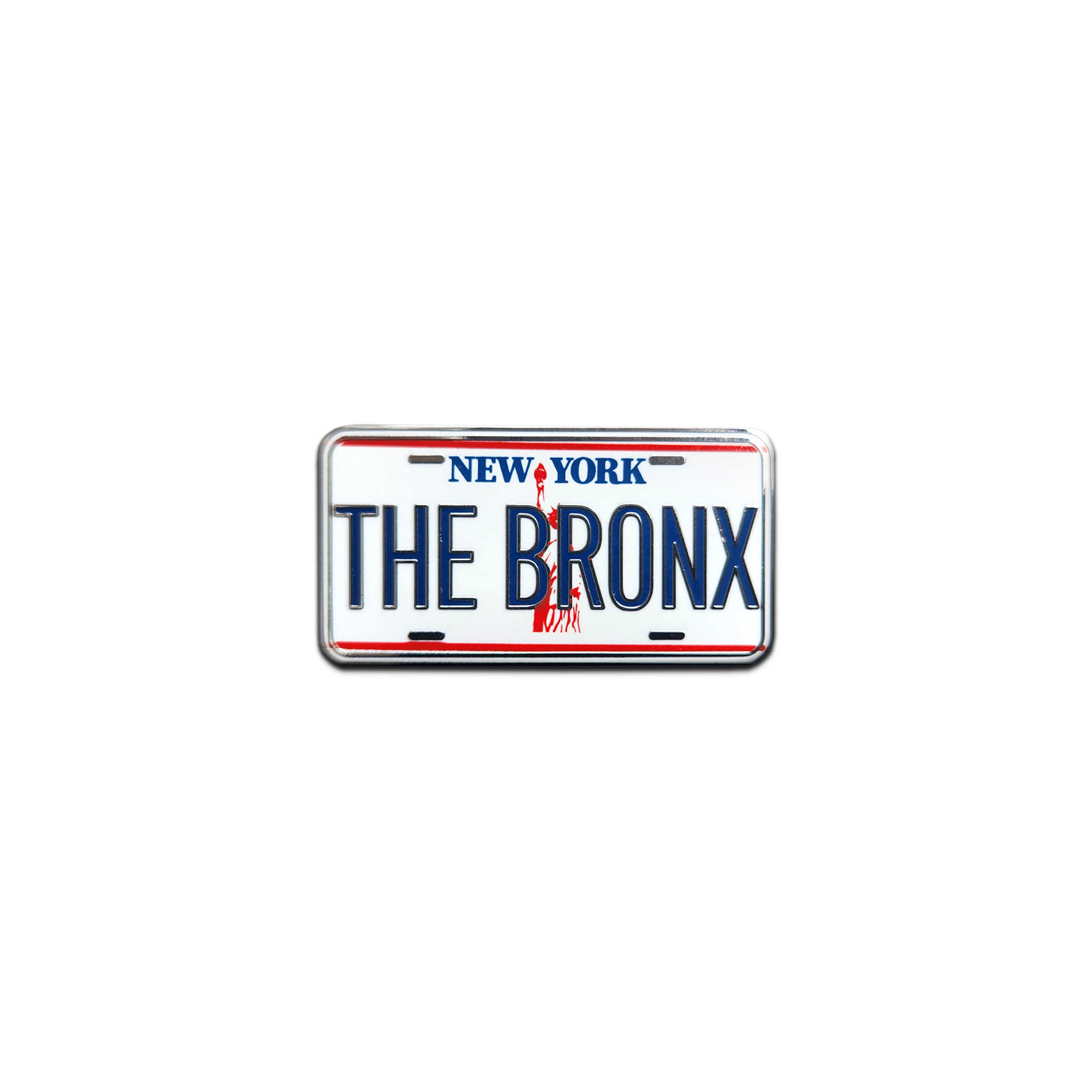 Bronx License Plate Hard Enamel Pin Front