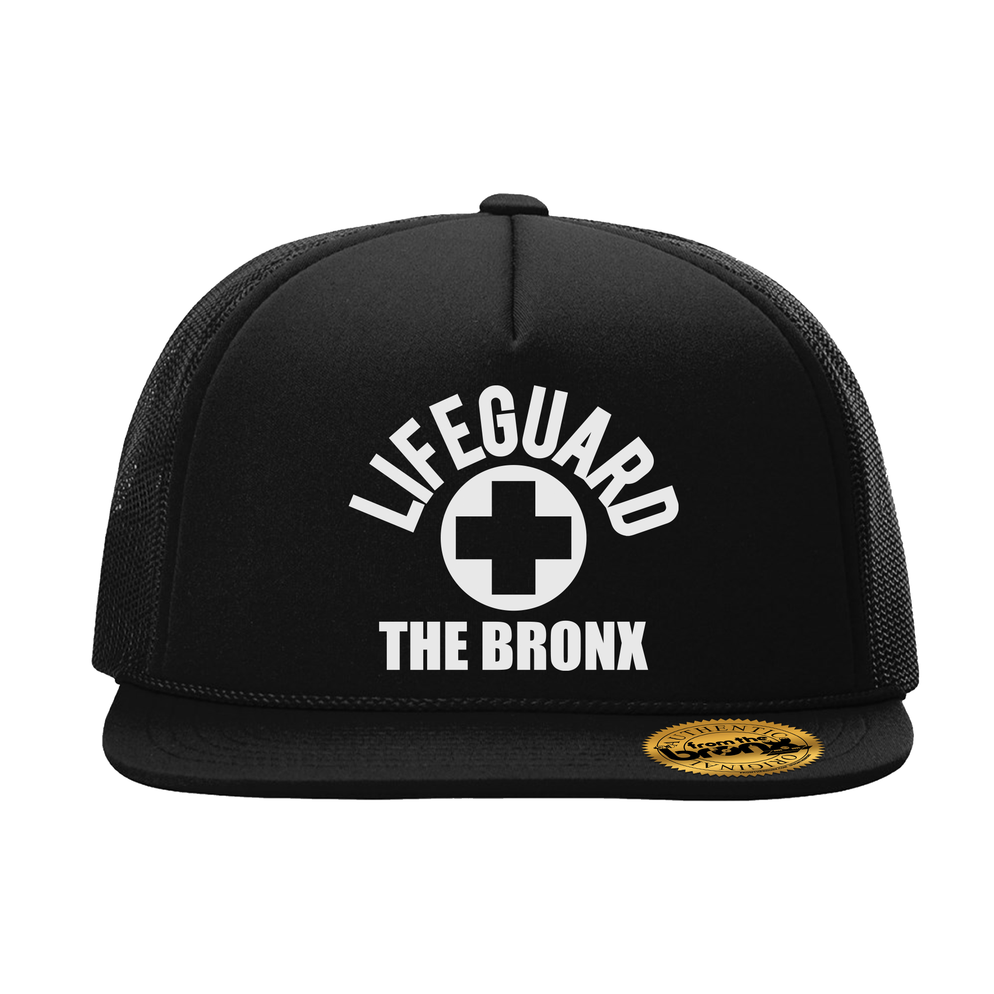 Bronx USA Lifeguard Black Trucker Hat Front