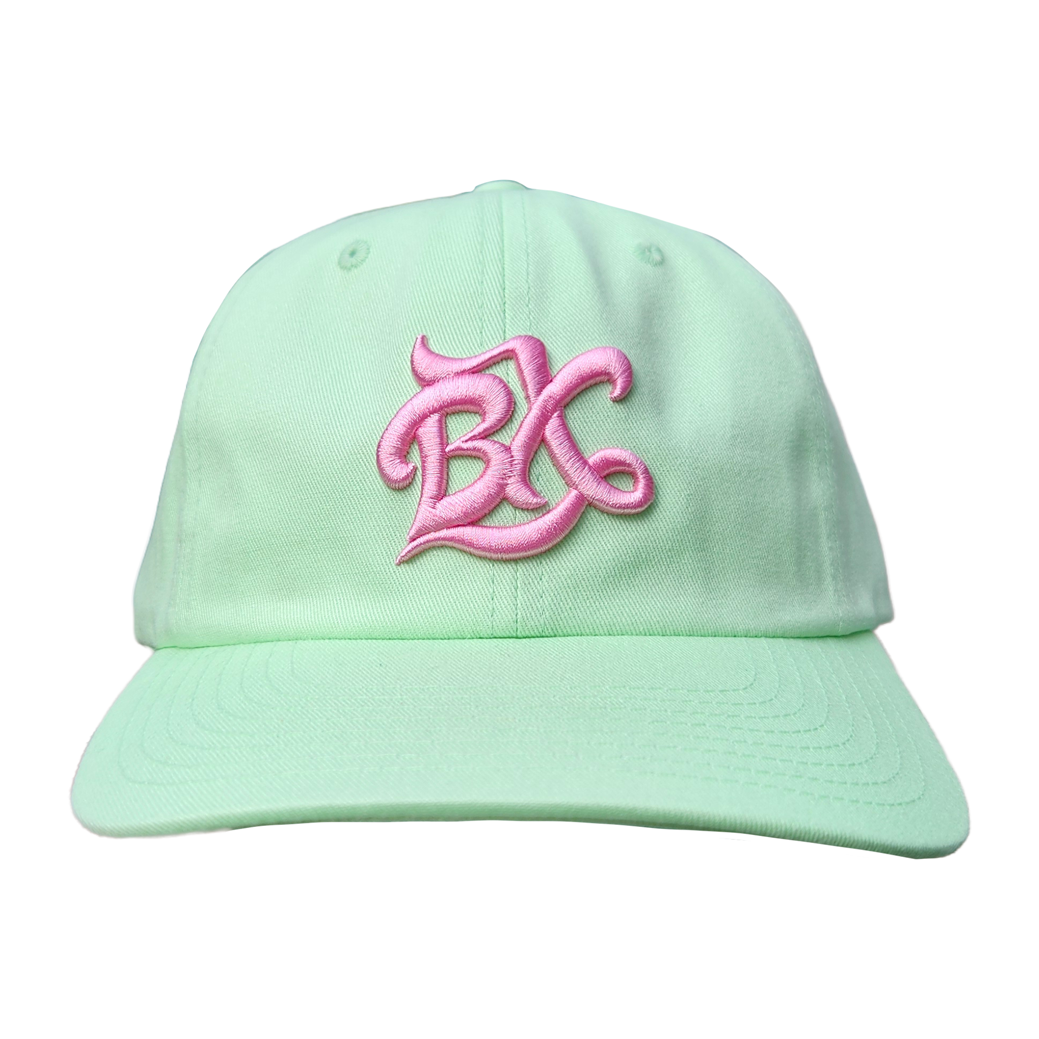 BX Wave Dad Hat in Pistachio/Cotton Candy Pink Front