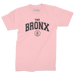 Bronx Collegiate Pink T-Shirt (Graphite Black Logo) Front