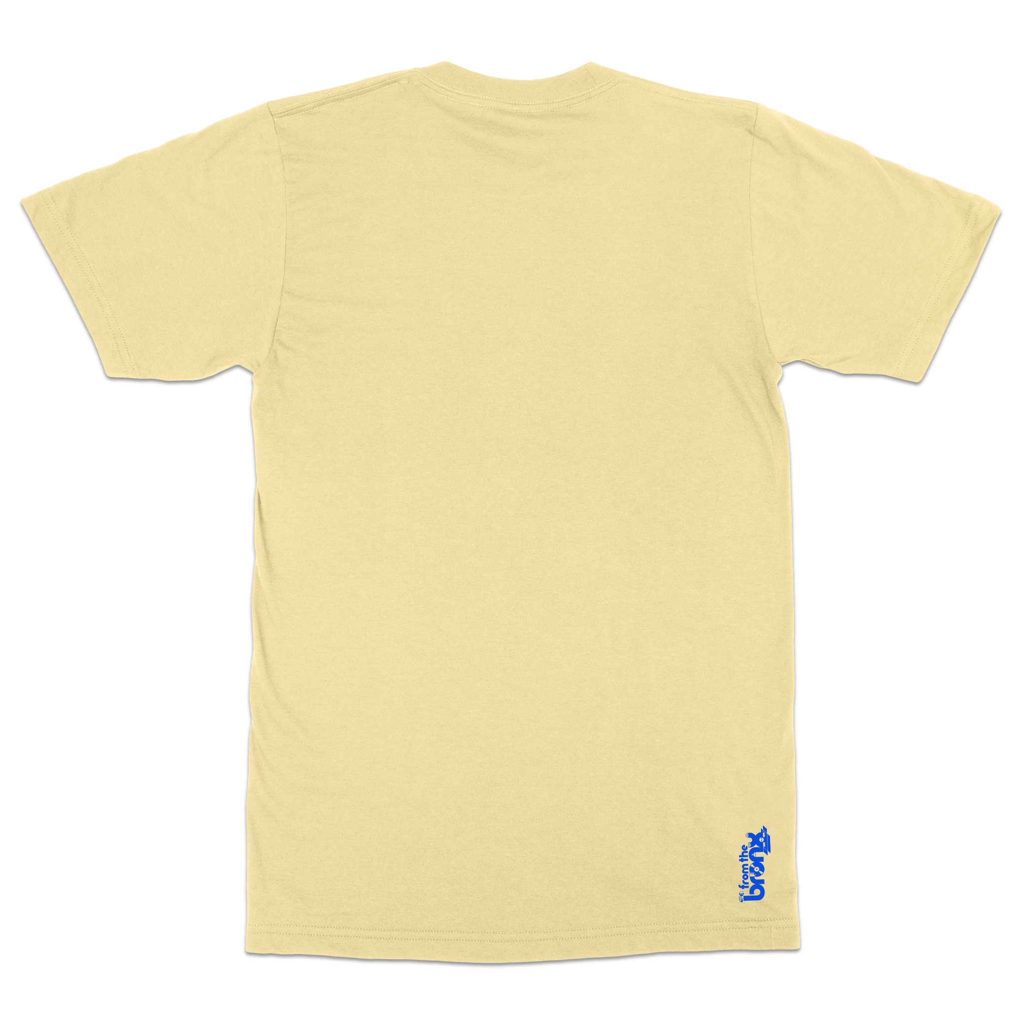 Bronx Collegiate Banana Yellow T-Shirt (Blue Logo) Back