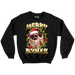Merry BXmas Holiday Crewneck Front in Black