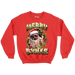 Merry BXmas Holiday Crewneck Front in Red
