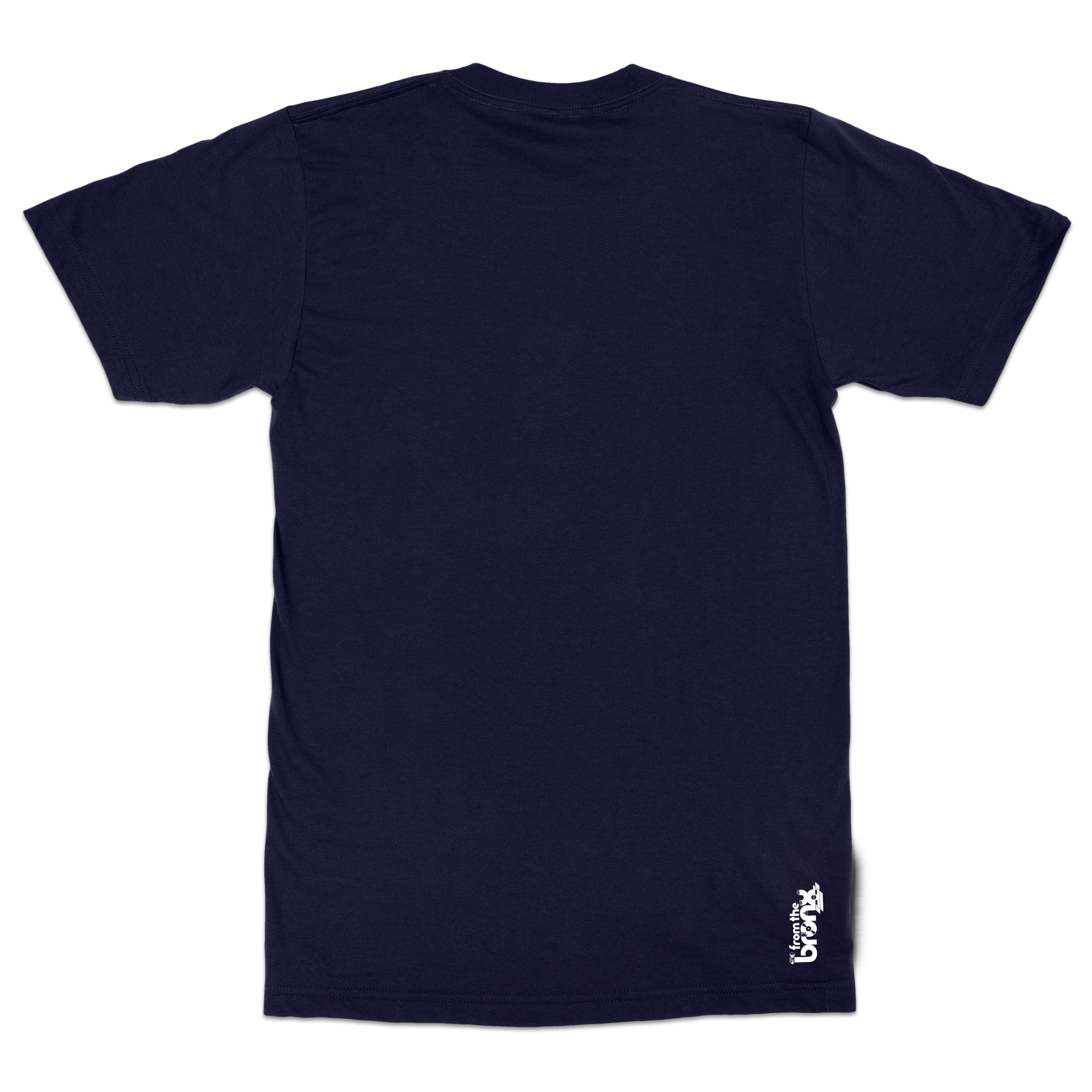 Bronx Collegiate Navy T-Shirt (White Logo) Back