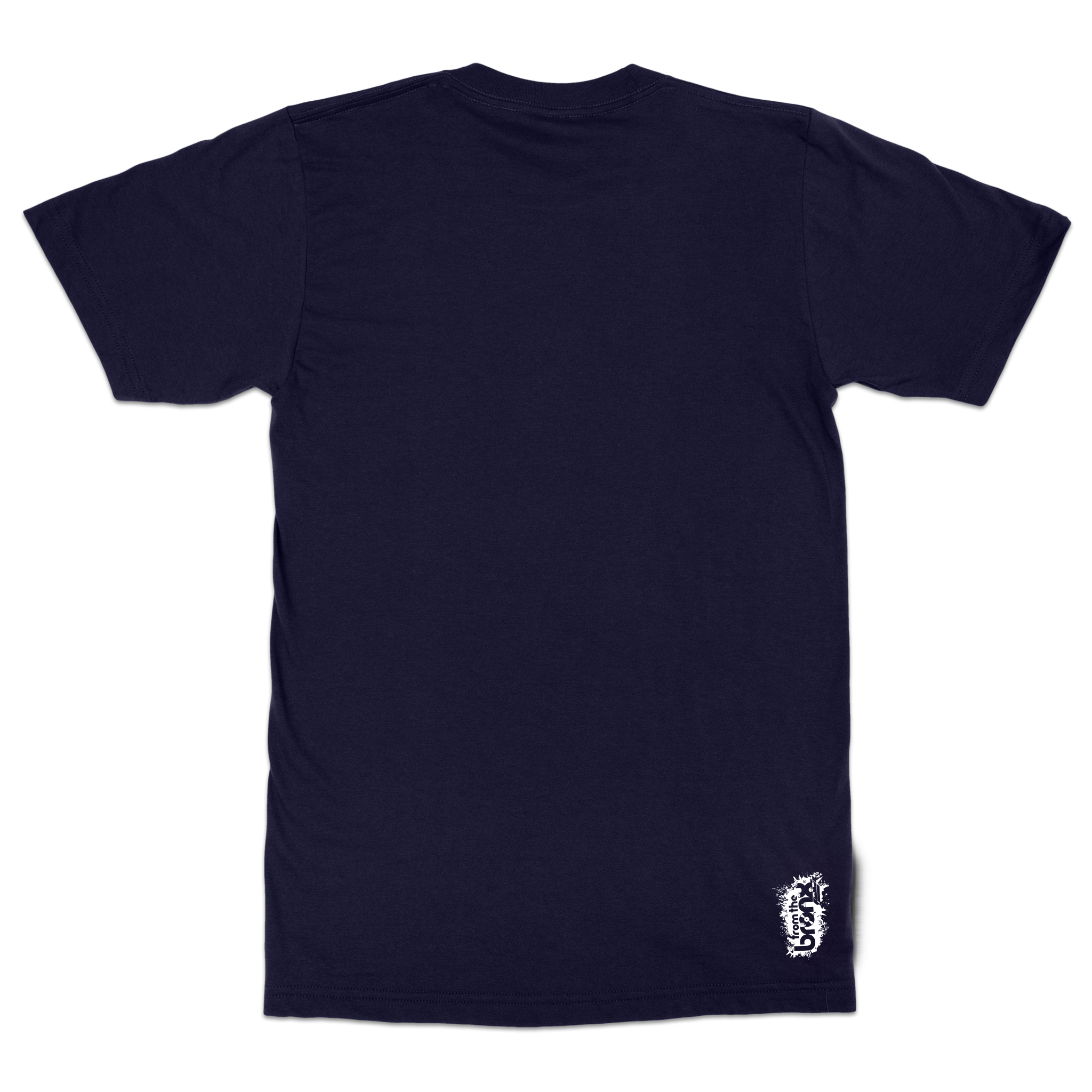 "Born" in The Bronx! Paint Splatter Navy T-Shirt (White Logo) Back