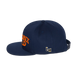 Bronx Dad Snapback Hat Navy Blue with Orange Text Side
