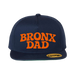 Bronx Dad Navy Snapback (Orange Logo) Front