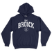 Bronx Collegiate Hoodie Navy with White Design Front