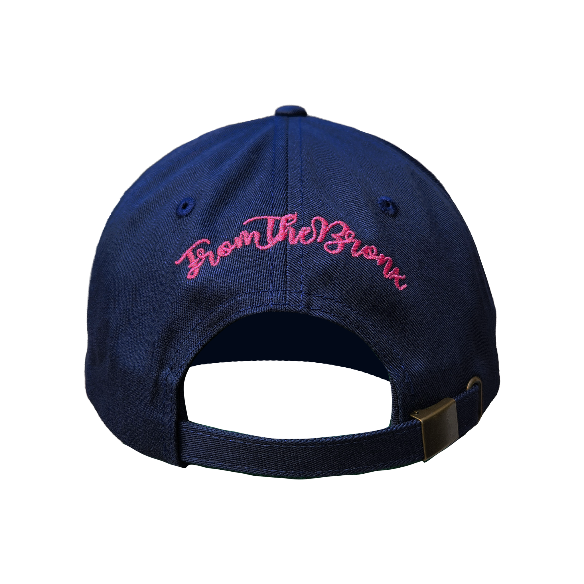 BX Wave Navy Dad Hat (Neon Pink Logo) Back