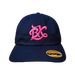 BX Wave Navy Dad Hat (Neon Pink Logo) Front