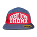 Boogie Down Bronx Red/Navy 7-Panel Hat (White Logo) Front