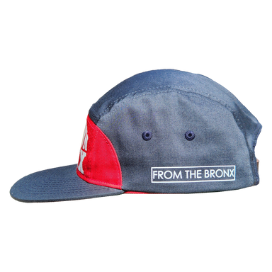 Boogie Down Bronx 7-Panel Hat Navy/Red Side