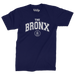 Bronx Collegiate Navy T-Shirt (White Logo) Front