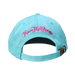BX Wave Aqua Blue Dad Hat (Neon Pink Logo) Back