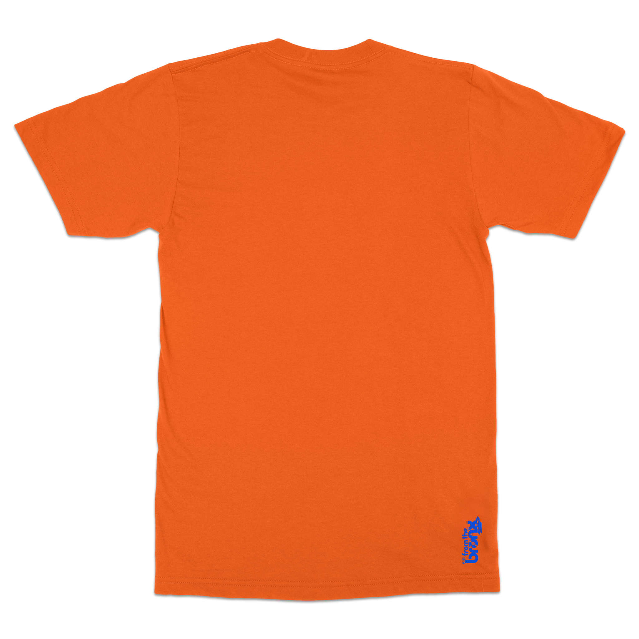 Bronx Collegiate Orange T-Shirt (Blue Logo) Back