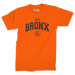 Bronx Collegiate Orange T-Shirt (Graphite Black Logo) Front