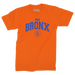 Bronx Collegiate Orange T-Shirt (Blue Logo) Front