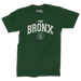Bronx Collegiate Forest Green T-Shirt (White Logo) Front