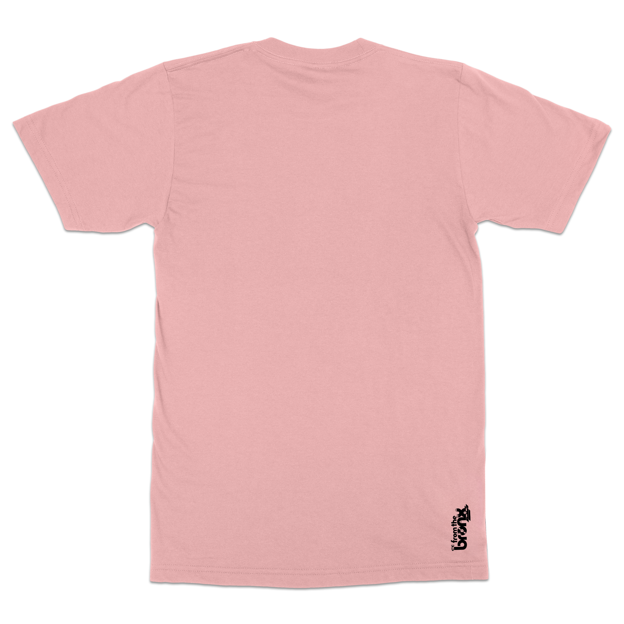 Bronx Collegiate Pink T-Shirt (Graphite Black Logo) Front
