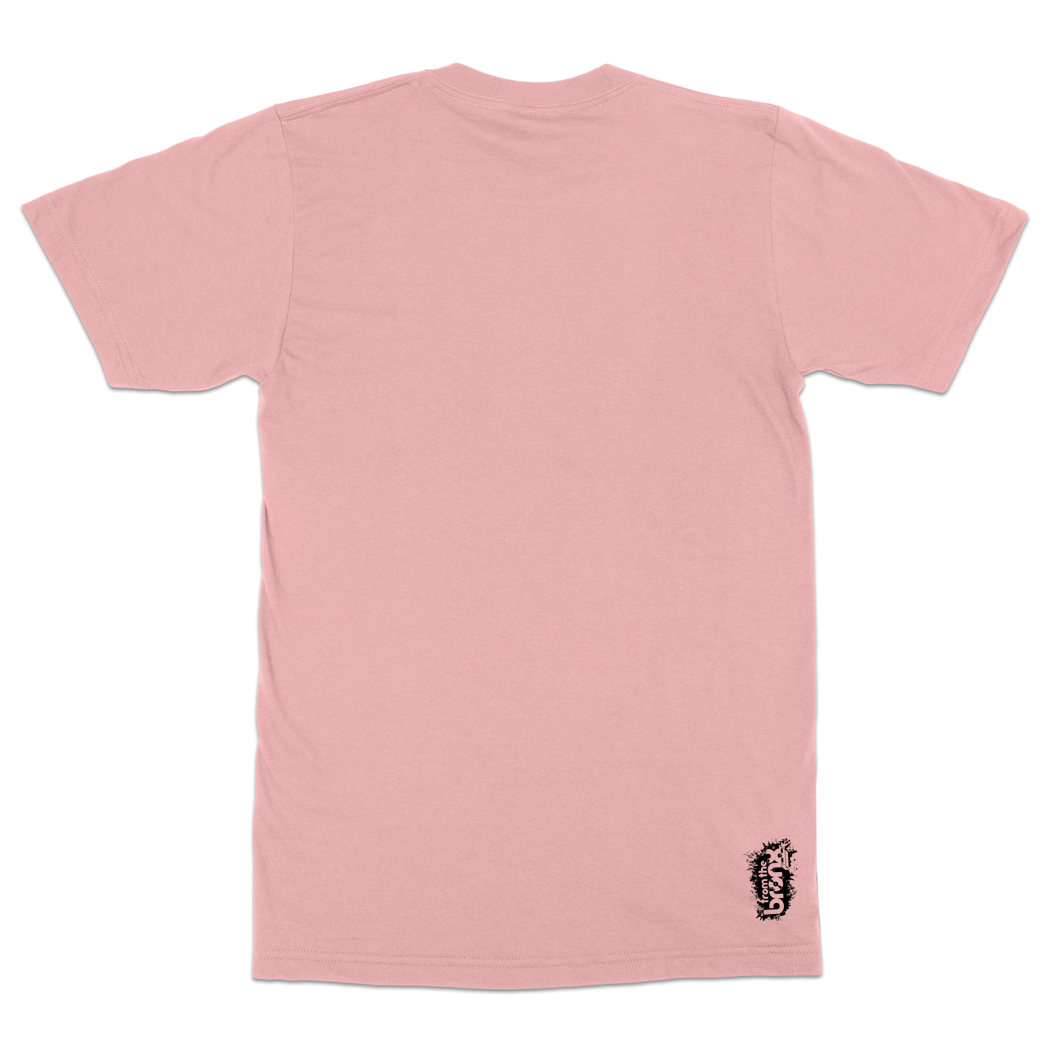 "Born" in The Bronx! Paint Splatter Pink T-Shirt (Black Logo) Back