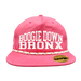 Boogie Down Bronx Pink Granddad Hat (White Confetti Logo) Front