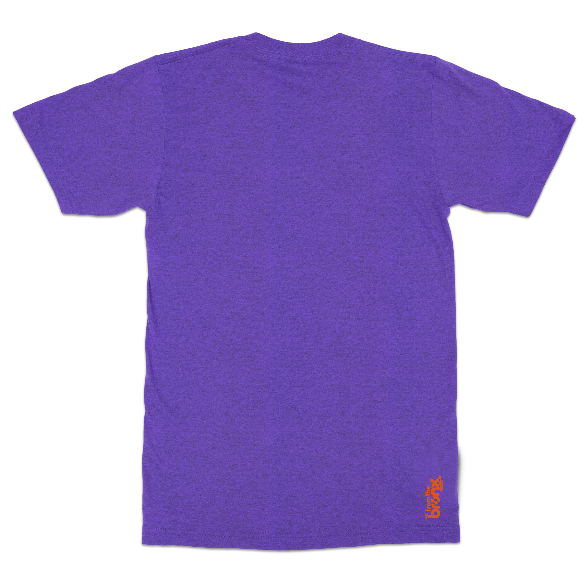 Bronx Collegiate Purple T-Shirt (Orange Logo) Back