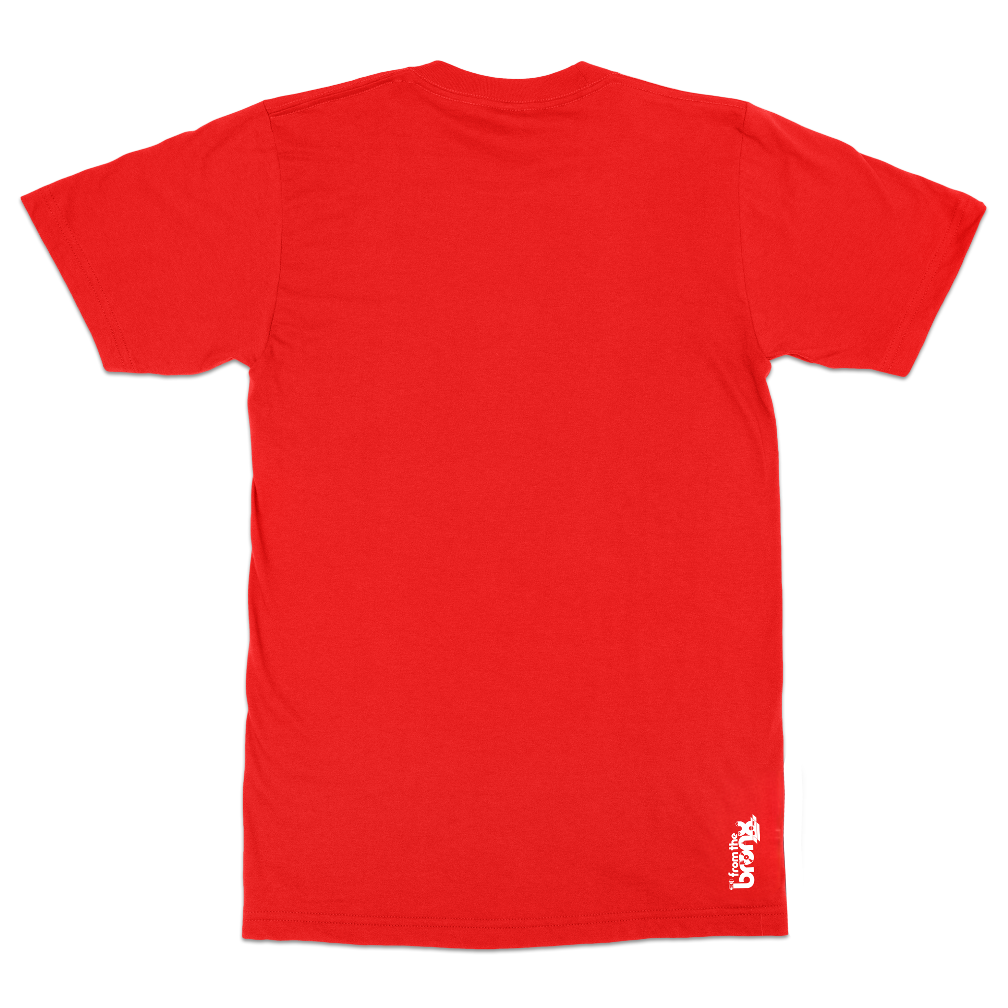 Bronx Collegiate Red T-Shirt (White Logo) Back