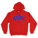 Bronx Collegiate Hoodie Red with Blue Design Front