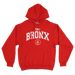 Bronx Collegiate Hoodie Red with White Design Front