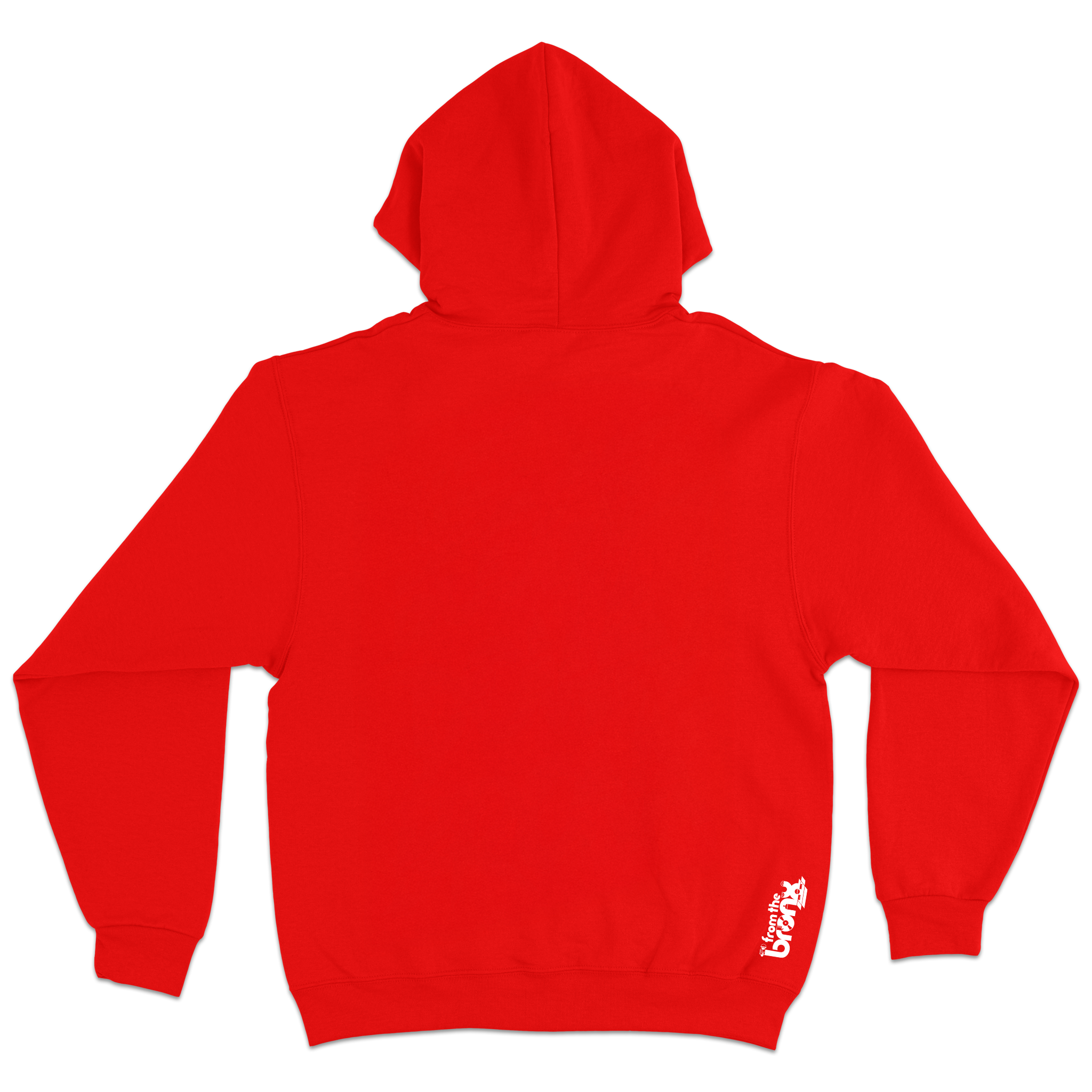 Bronx Collegiate Hoodie Red with White Design Back