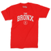 Bronx Collegiate Red T-Shirt (White Logo) Front