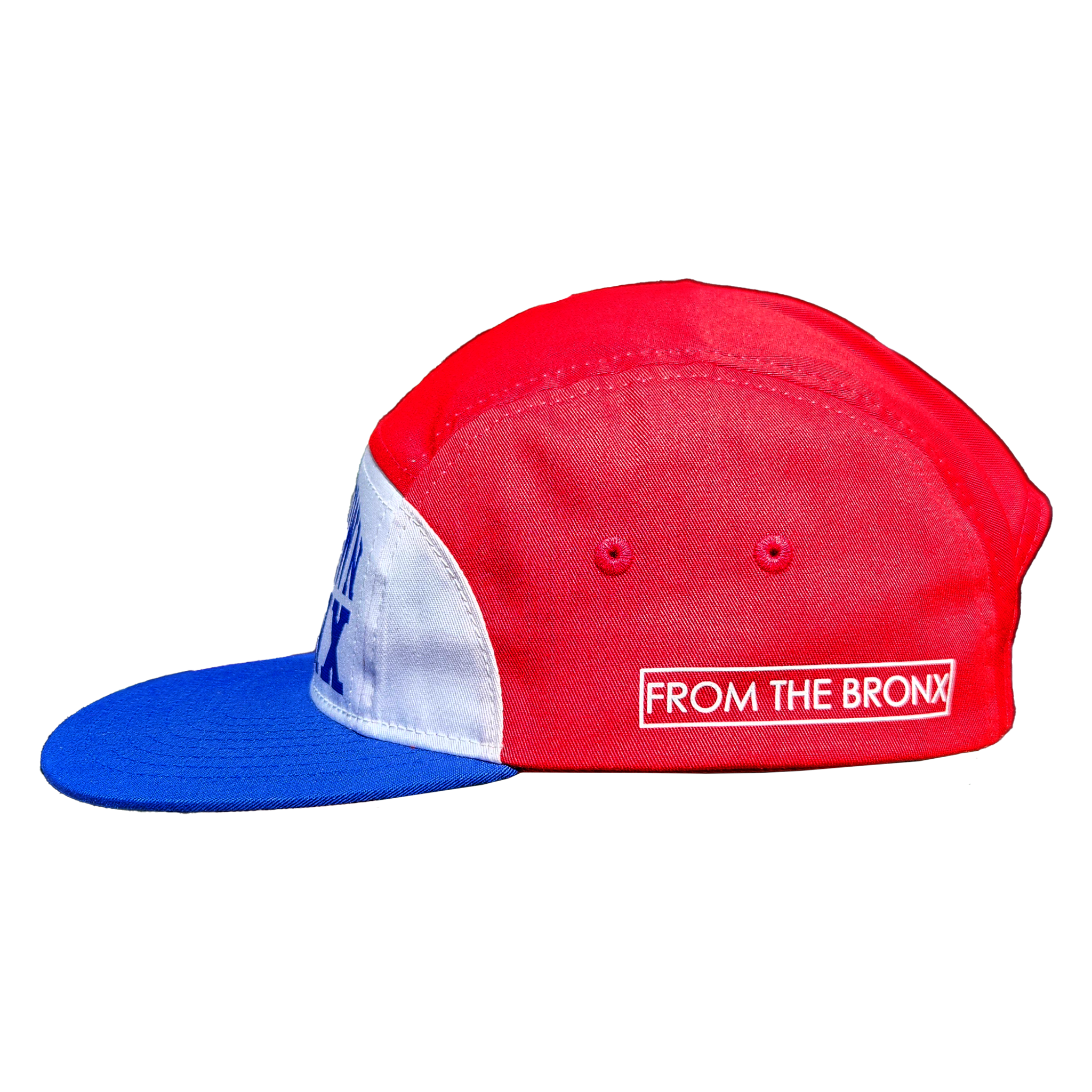 Boogie Down Bronx 7-Panel Hat Red/White/Blue Side